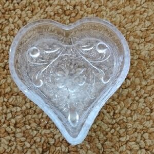 Heart-Shaped Clear Glass Tray